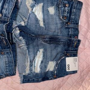 Aeropostale Blue Ripped Denim Shorts